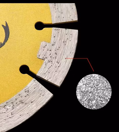 Trocken-Nass-Schneidewerkzeug, Schneiden von Ziegeln, Marmor, Granit, vakuumgelötetes Segment, Fortsetzung, Turbo-Diamant-Kreissägeblatt